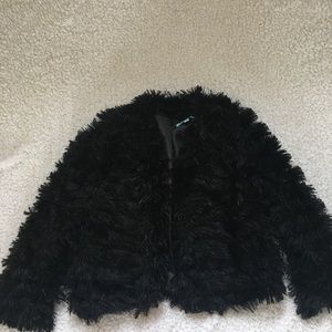 Cute faux fur jacket.